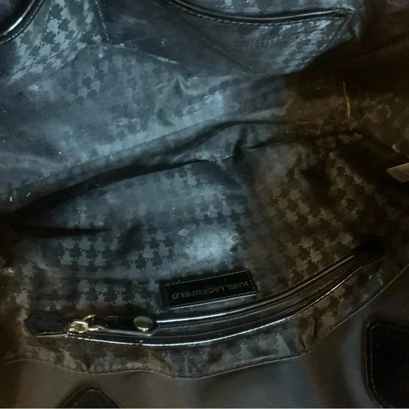 Karl Lagerfeld Penny Bow Patent Leather & Nylon Tote - Picture 10 of 10